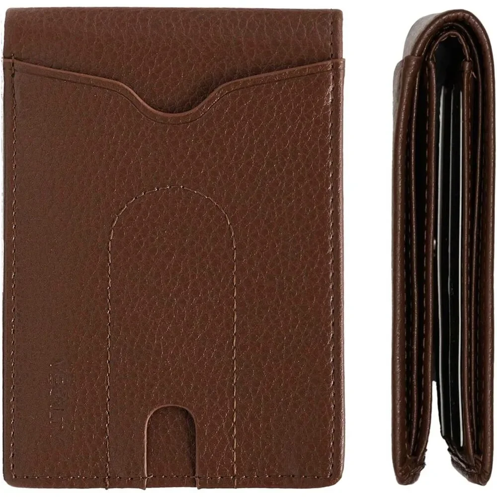 VEGALTY Slim Wallet RFID Secure Microfiber Leather Scratch Proof Minimalist Card